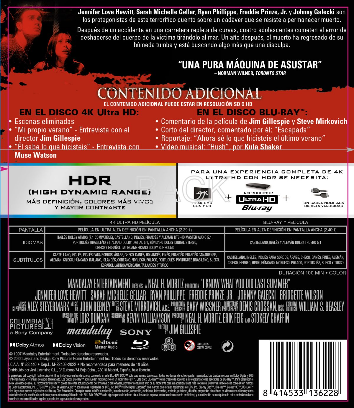 Sé lo que hicisteis el último verano (4K UHD + Blu-ray)