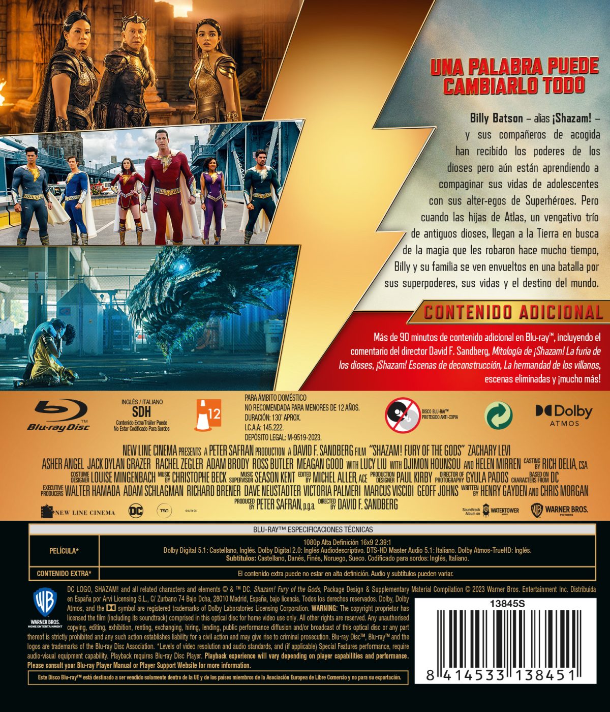 ¡Shazam! La furia de los dioses (Blu-ray)