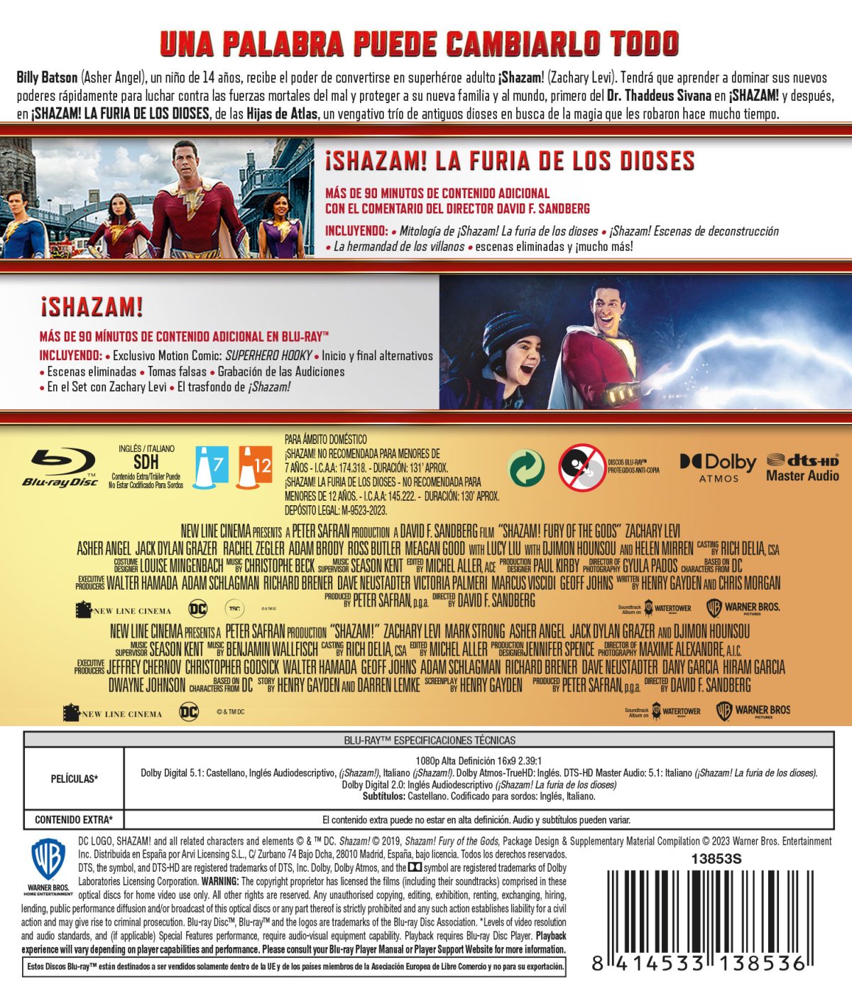 ¡Shazam!: Pack 1-2 (Blu-ray)