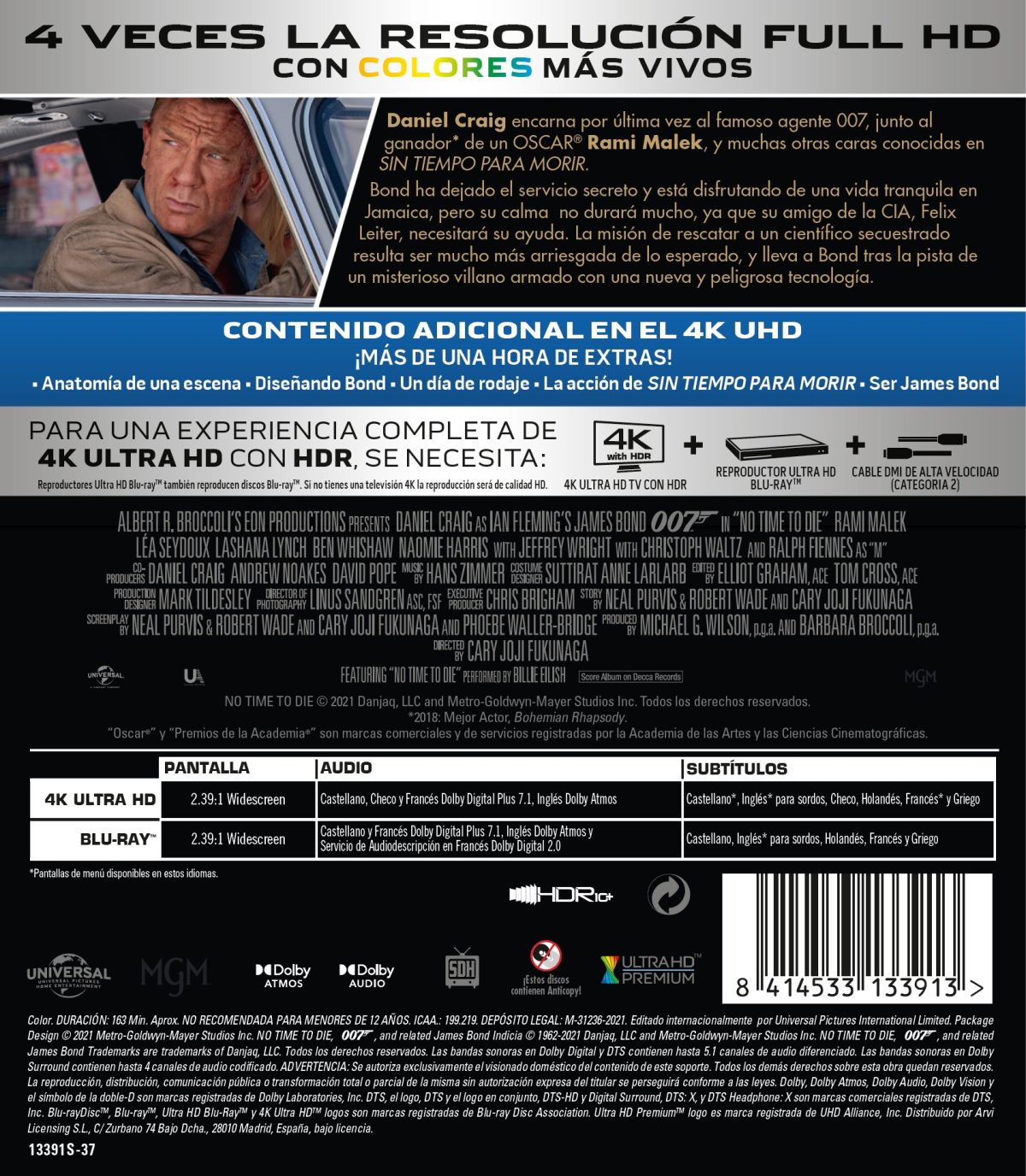 Sin tiempo para morir (4K UHD + Blu-ray)