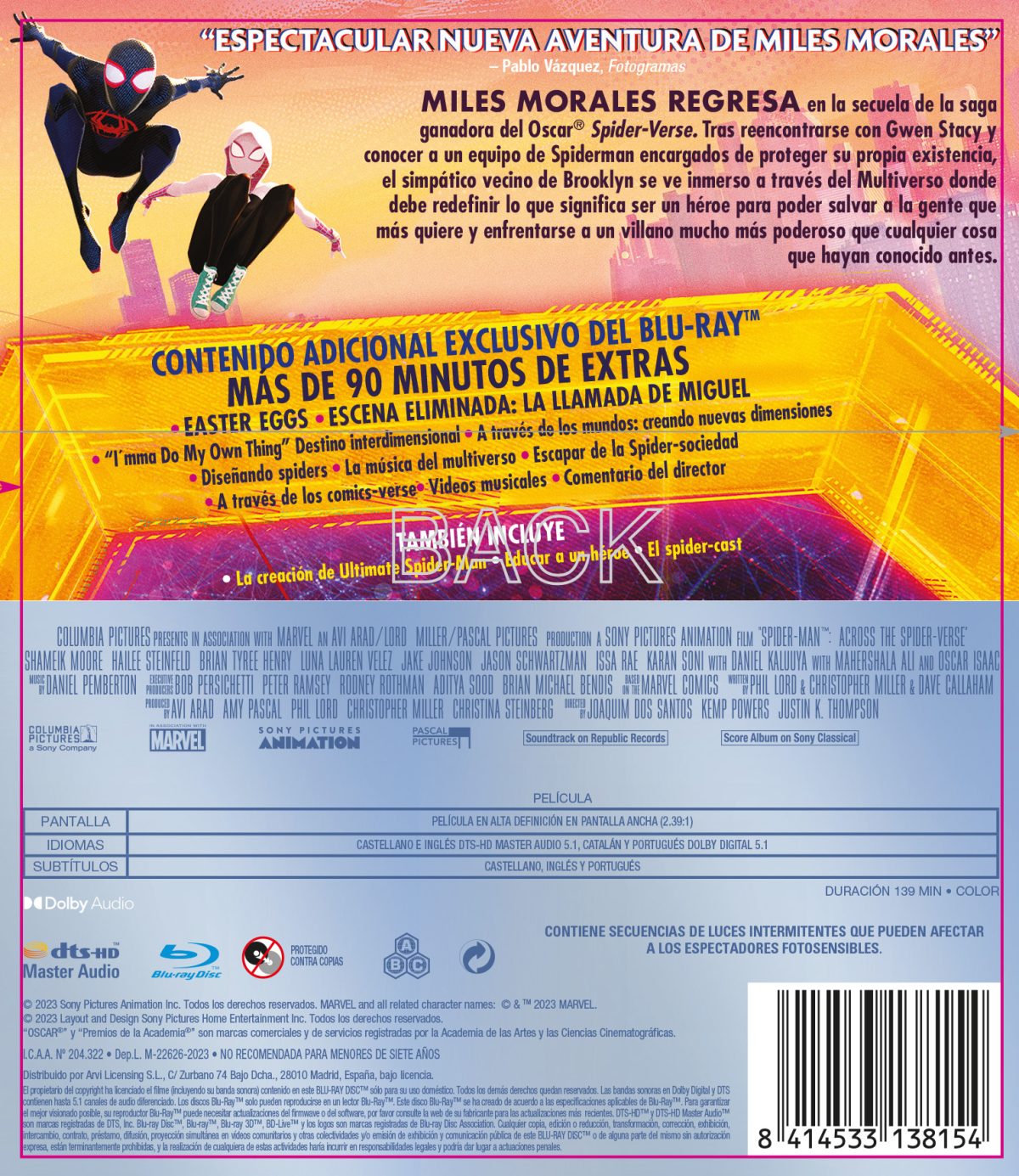 Spider-Man: Cruzando el multiverso (Blu-ray)