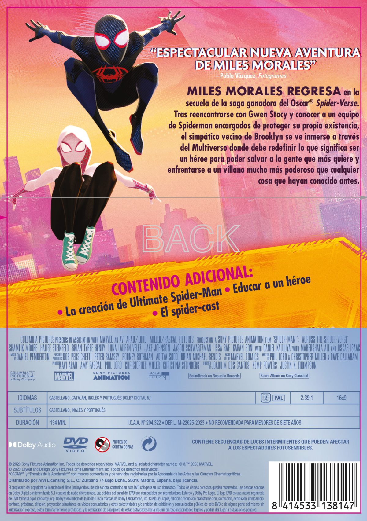 Spider-Man: Cruzando el multiverso (DVD)