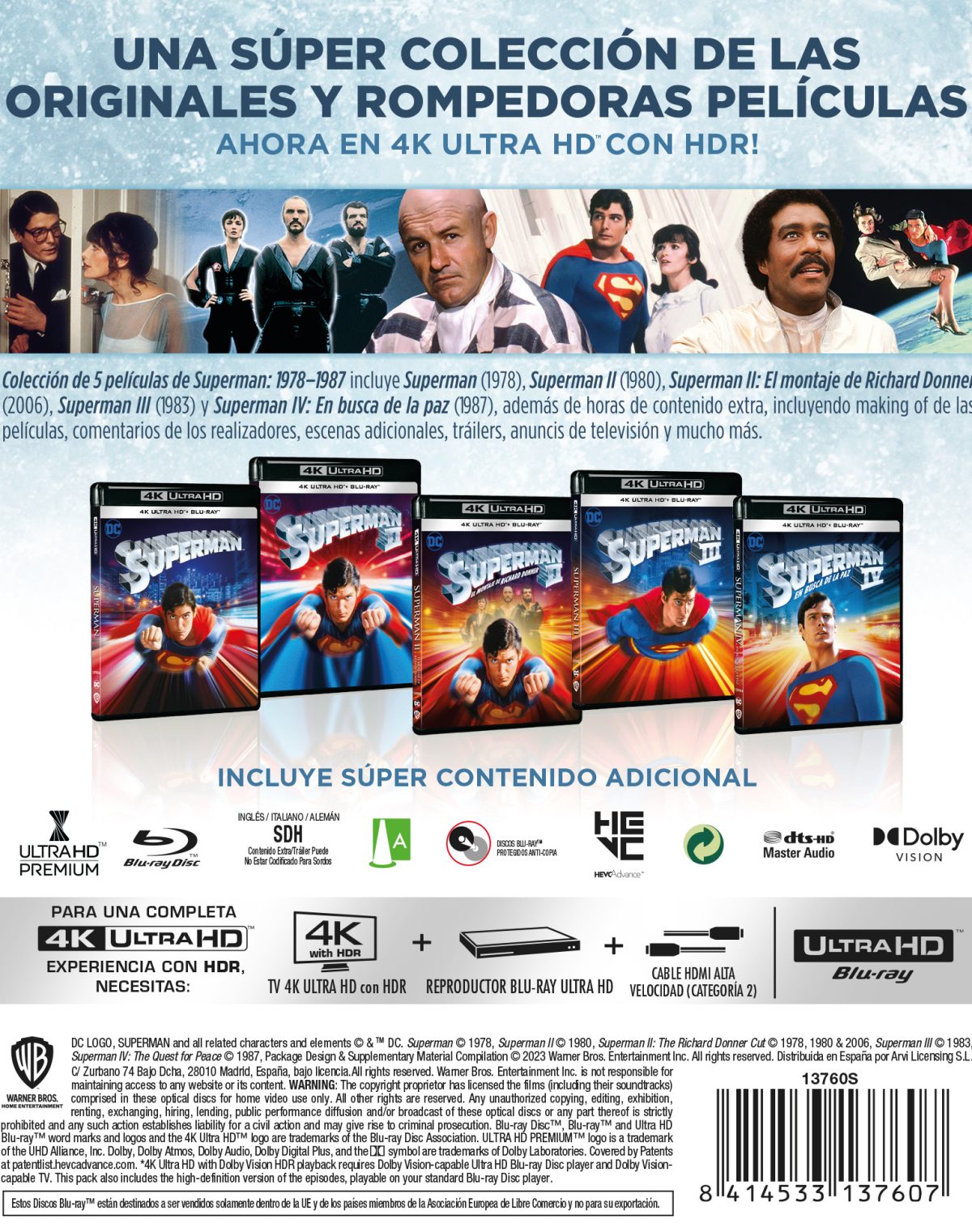 Superman I-IV (4K UHD + Blu-ray)