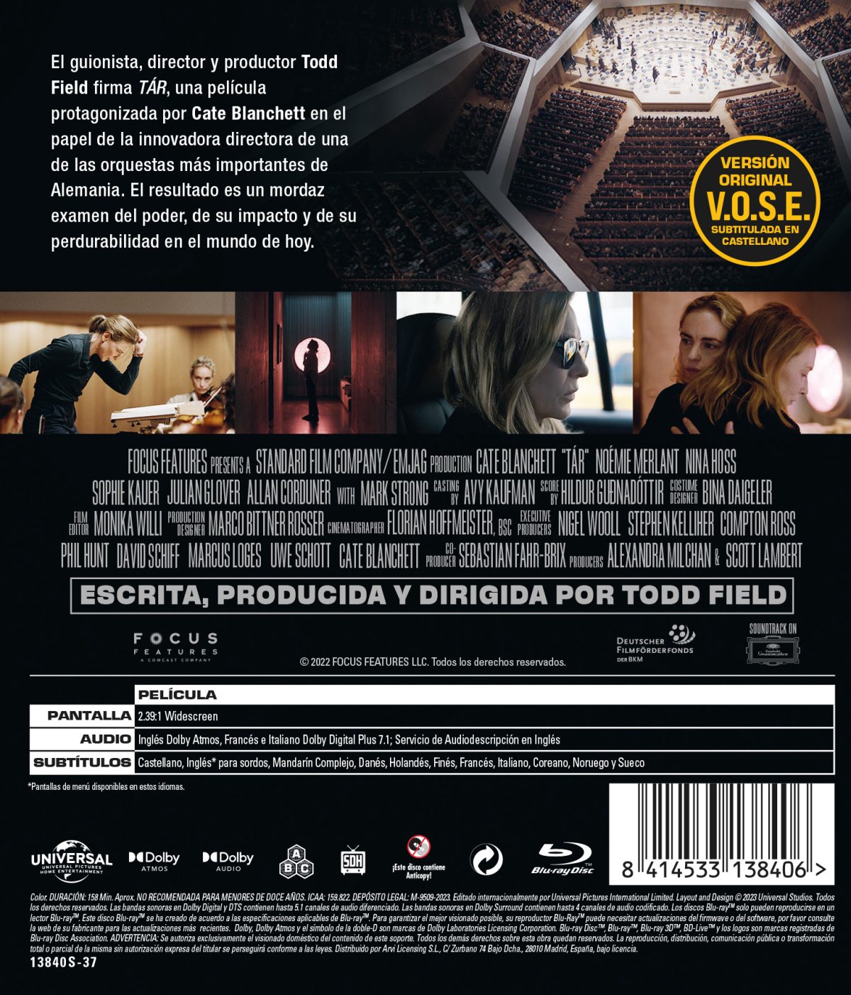 TÁR (VOSE) (Blu-ray)