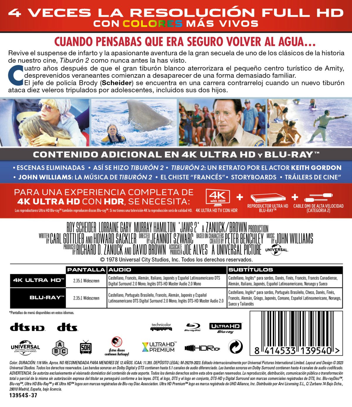 Tiburón 2 (4K UHD + Blu-ray)