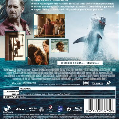 TIBURON NEGRO (BD) - 8414533139359 - Trasera Tiburón negro (Blu-ray)