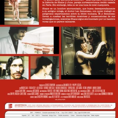 TROUBLE EVERY DAY (VOSE) (DVD) - 8437022884424 - Trasera Trouble Every Day (VOSE) (DVD)