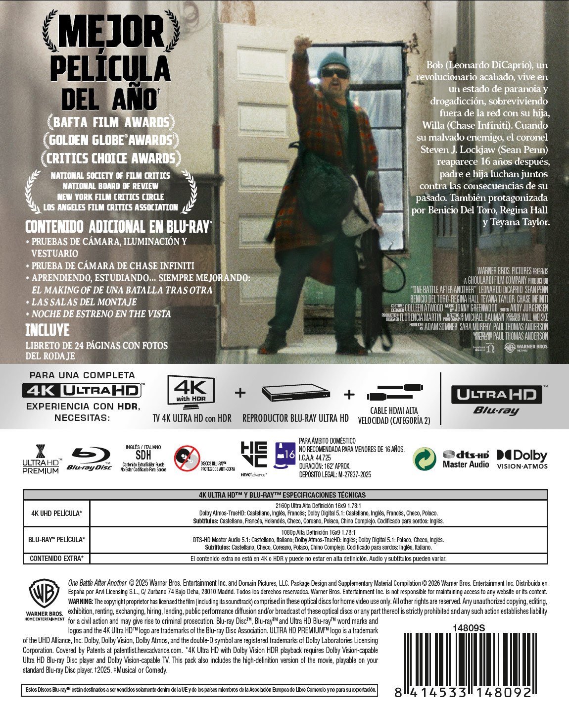 Una batalla tras otra (4K UHD + Blu-ray + Blu-ray Extras) Steelbook
