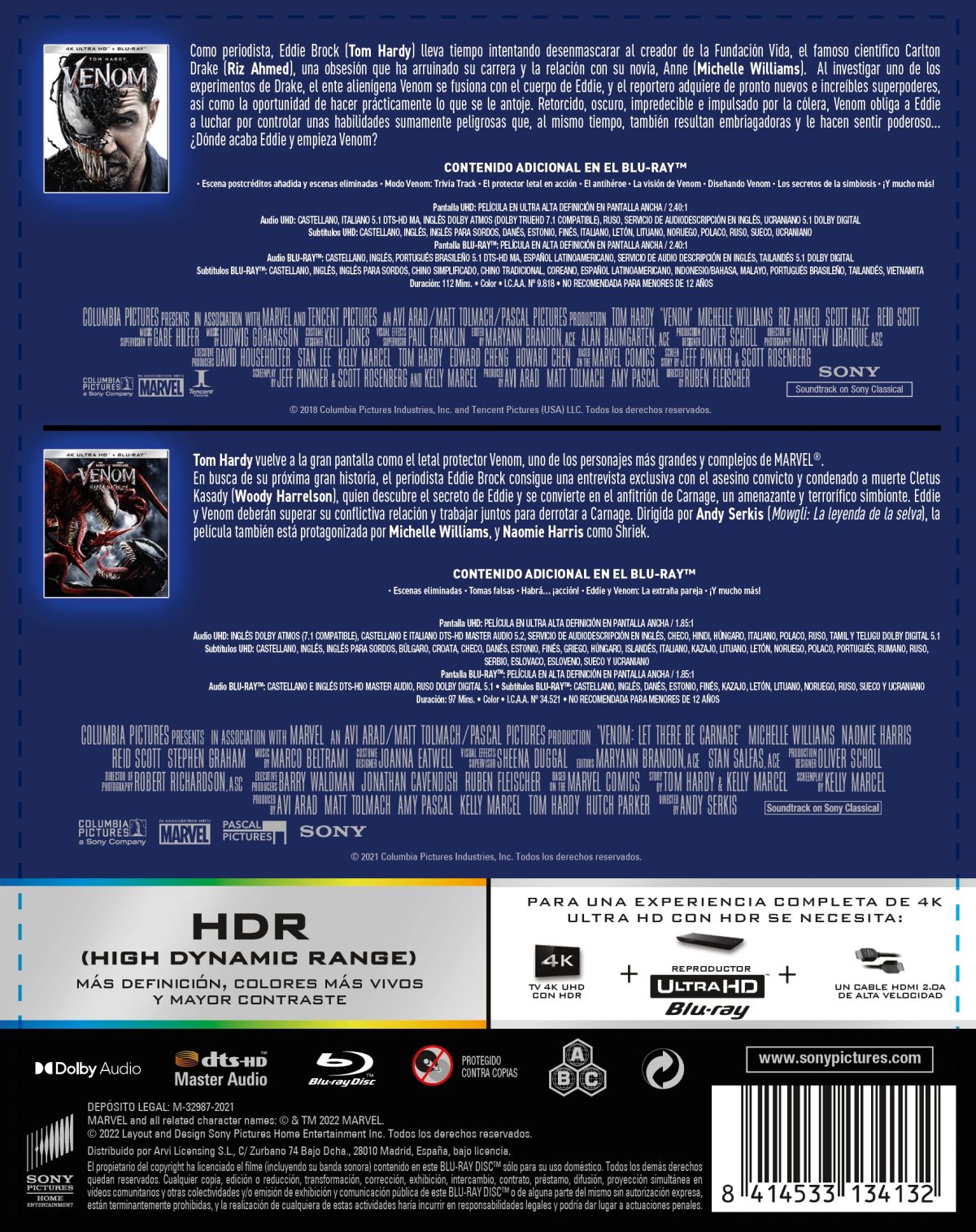 Venom: Pack 1-2 (4K UHD + Blu-ray)