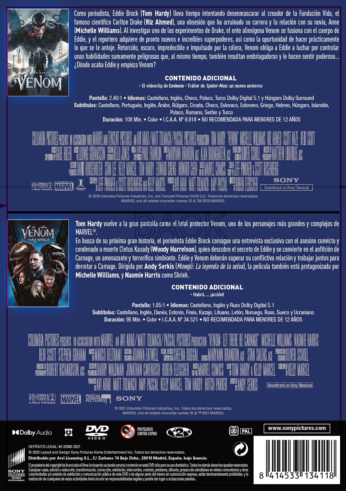 Venom: Pack 1-2 (DVD)