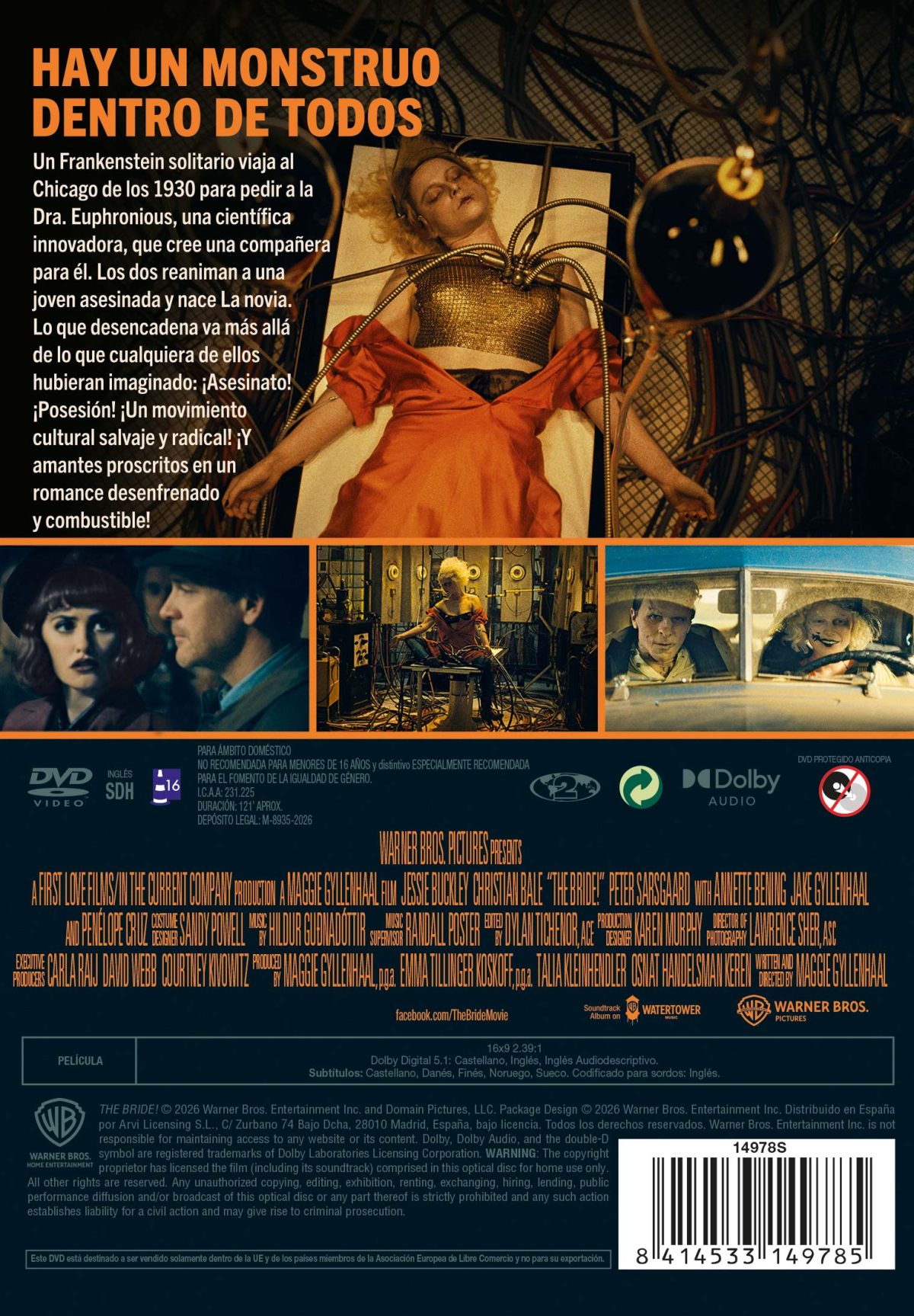¡LA NOVIA! (DVD) - 8414533149785-trasera ¡La novia! (DVD)